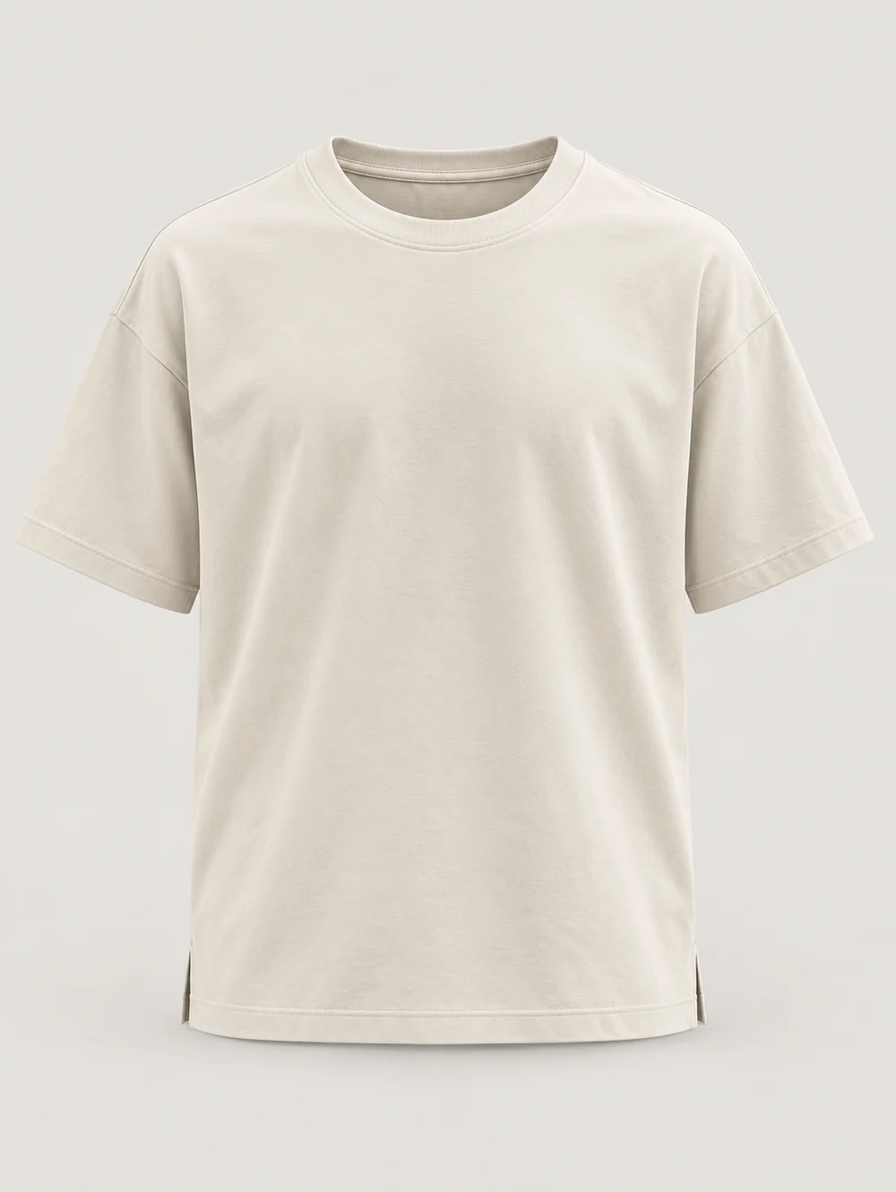FORM / 01 Men's Frame Relaxed Tee — Bone in Bone, front view