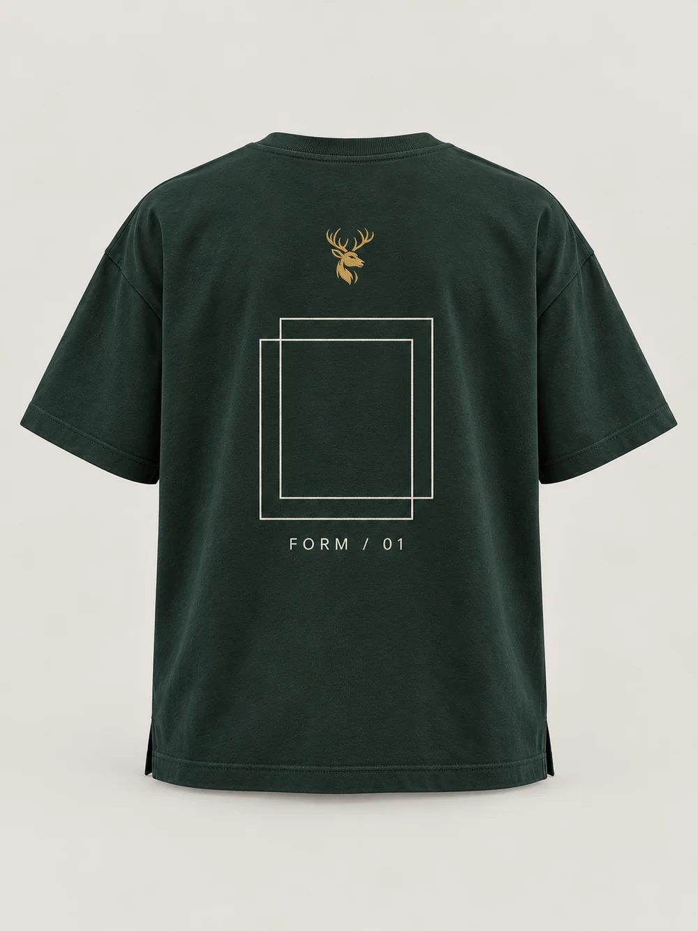 FORM / 01 Men's Frame Relaxed Tee — Deep Forest, Back view