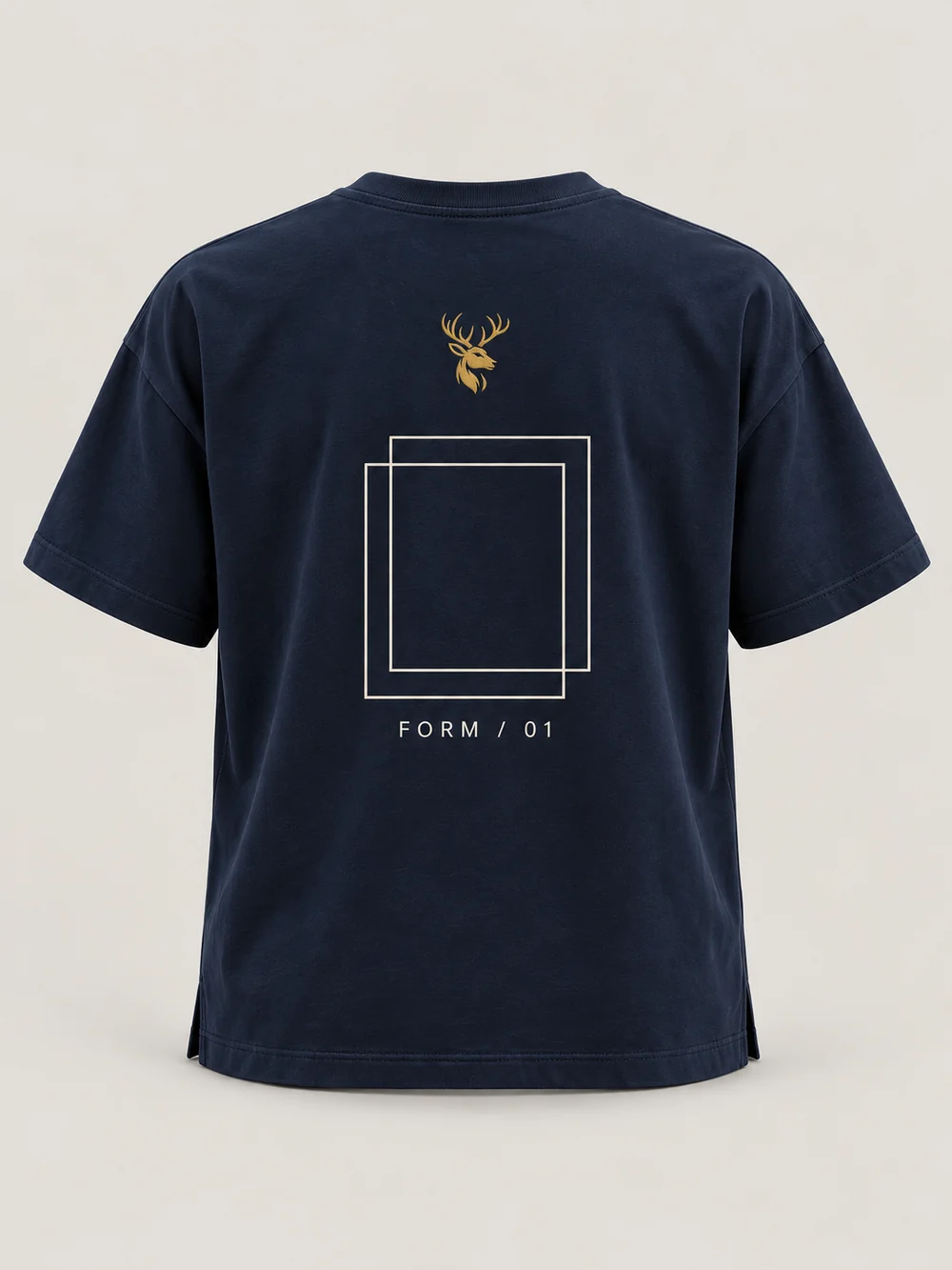 FORM / 01 Men's Frame Relaxed Tee — Midnight Navy, Back view