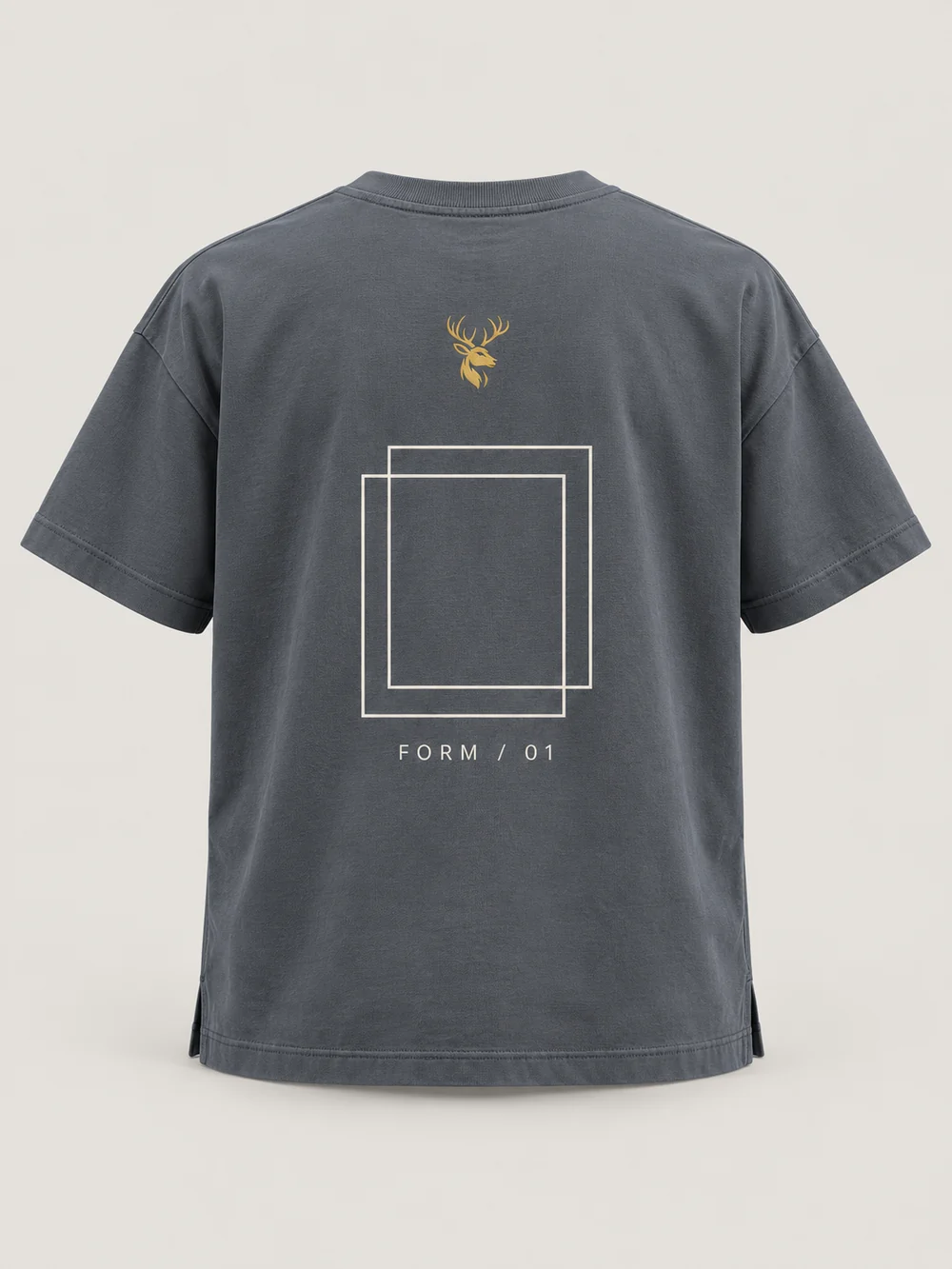 FORM / 01 Men's Frame Relaxed Tee — Slate, Back view
