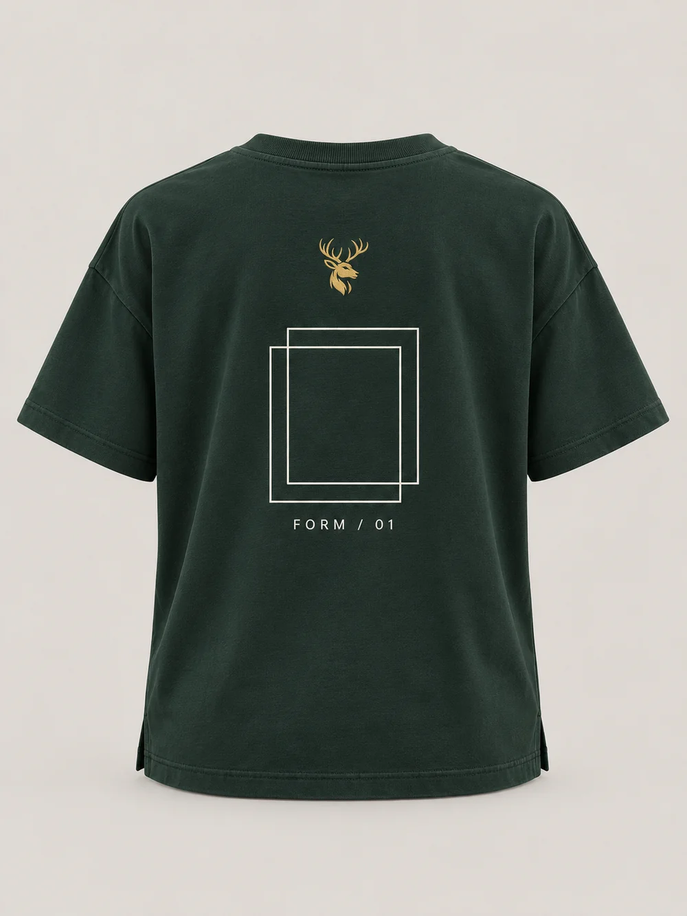 FORM / 01 Women's Frame Relaxed Tee — Deep Forest, Back view