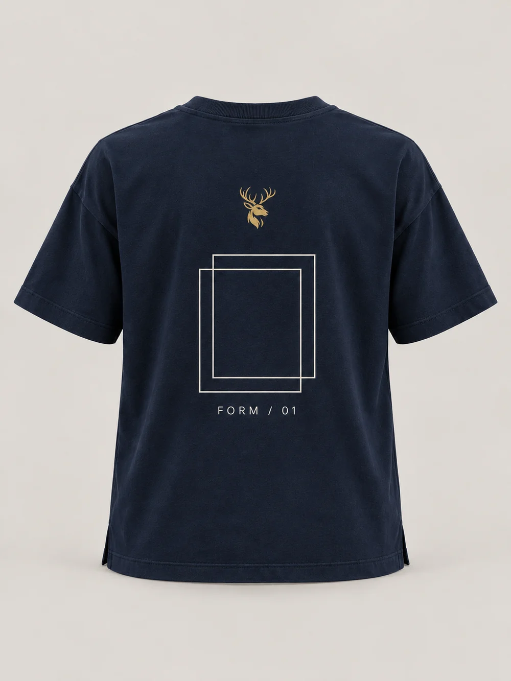 FORM / 01 Women's Frame Relaxed Tee — Midnight Navy, Back view