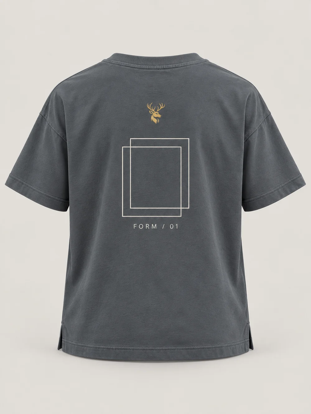 FORM / 01 Women's Frame Relaxed Tee — Slate, Back view