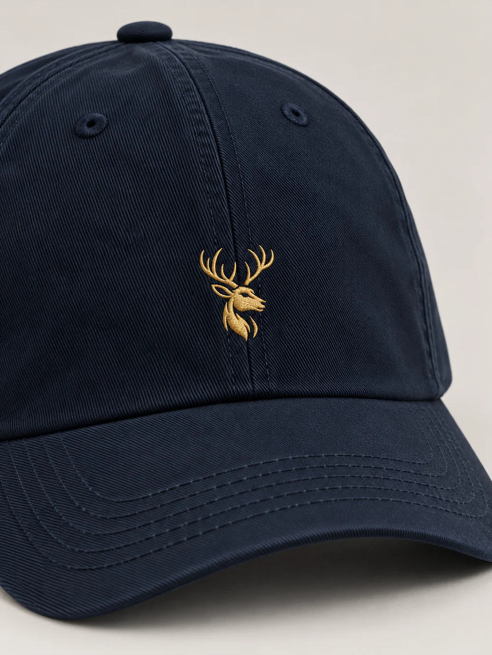 FORM / 01 Six-Panel Cap — Midnight Navy, Detail view