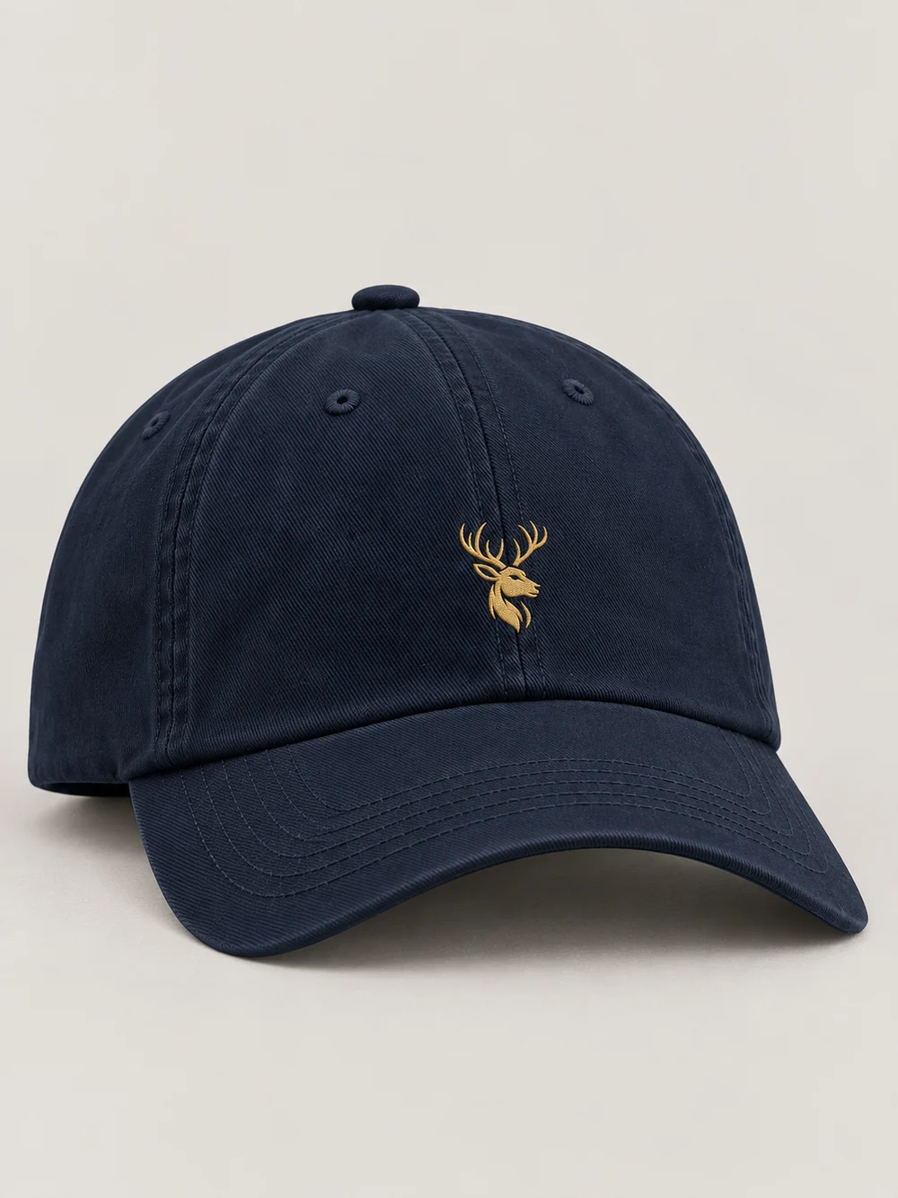 FORM / 01 Six-Panel Cap — Midnight Navy in Midnight Navy, front view
