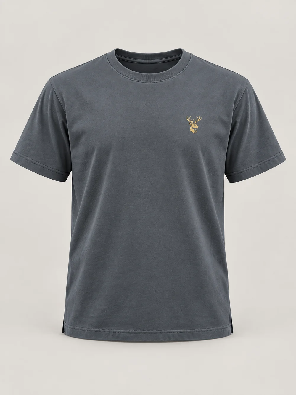 FORM / 01 Men's Straight Tee — Slate in Slate, front view