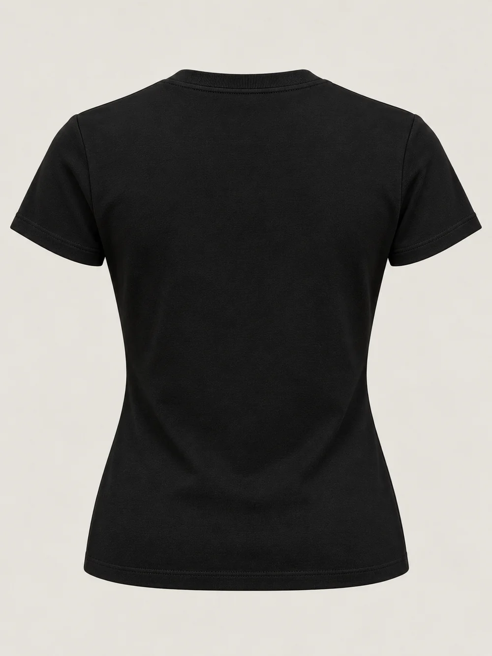 Gold Edition Women's Contour Tee — Black, Back view