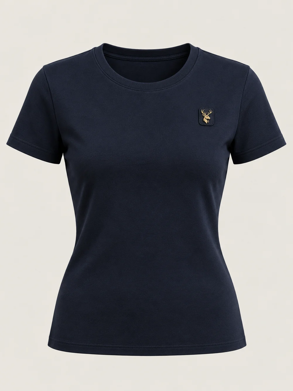 Gold Edition Women's Contour Tee — Midnight Navy, Front view