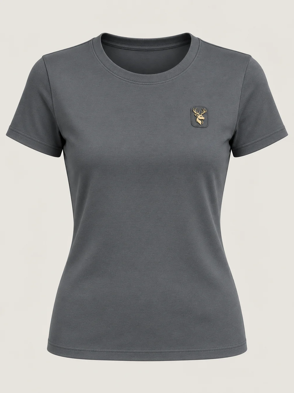 Gold Edition Women's Contour Tee — Slate, Front view