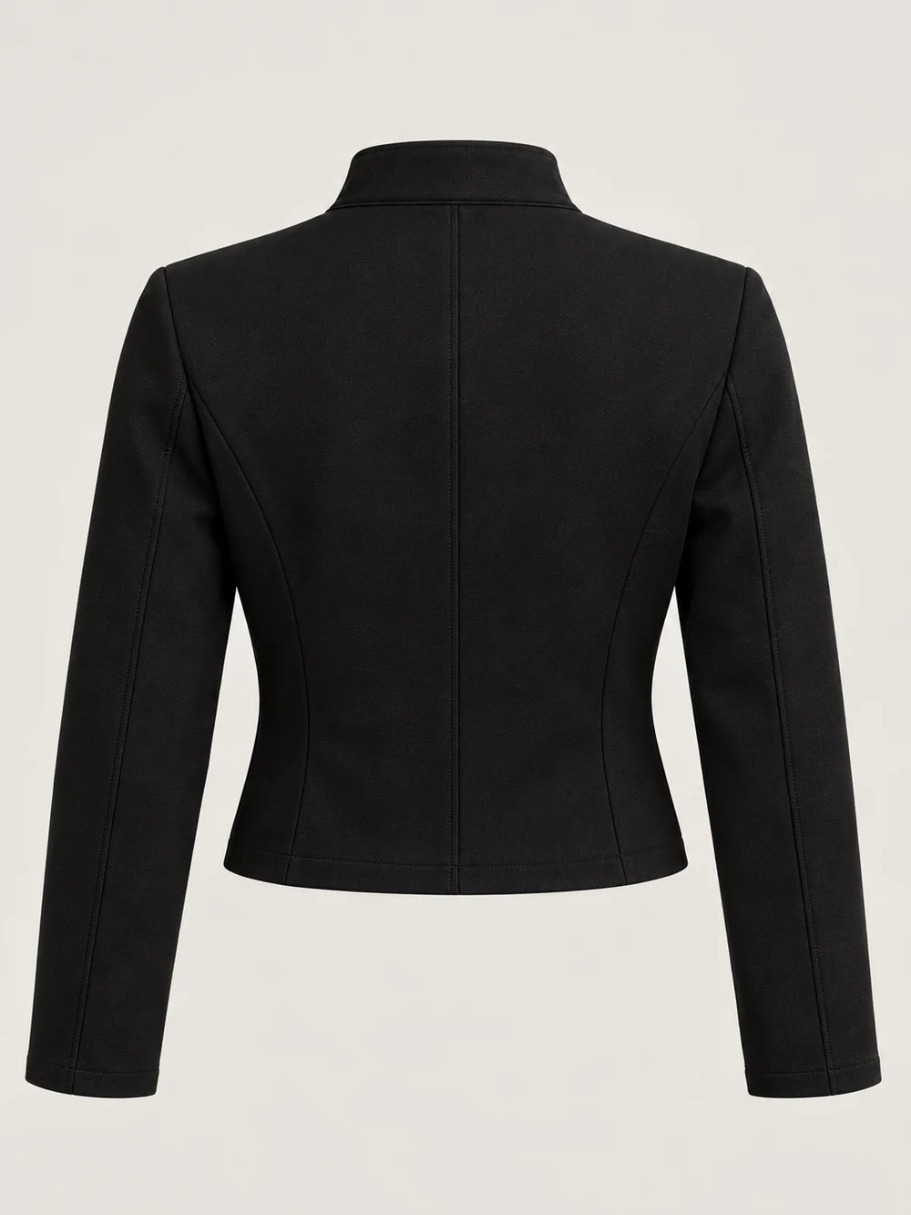 Gold Edition Women's Cropped Jacket — Black, Back view