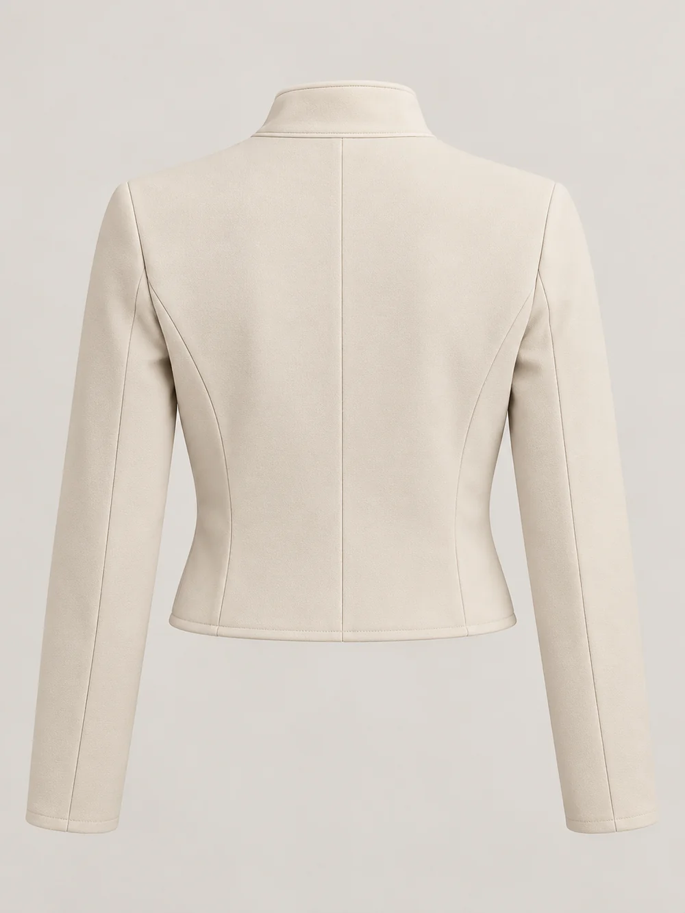 Gold Edition Women's Cropped Jacket — Bone, Back view