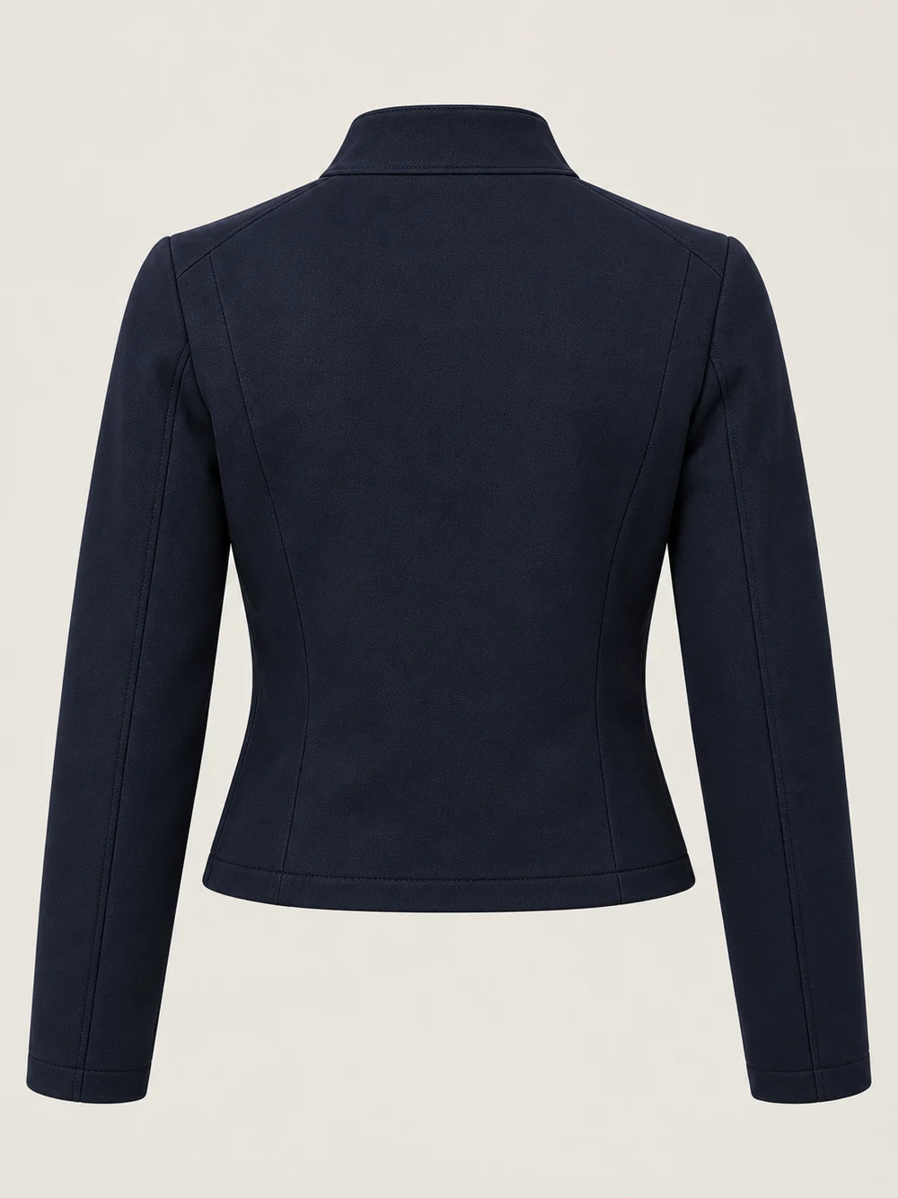 Gold Edition Women's Cropped Jacket — Midnight Navy, Back view