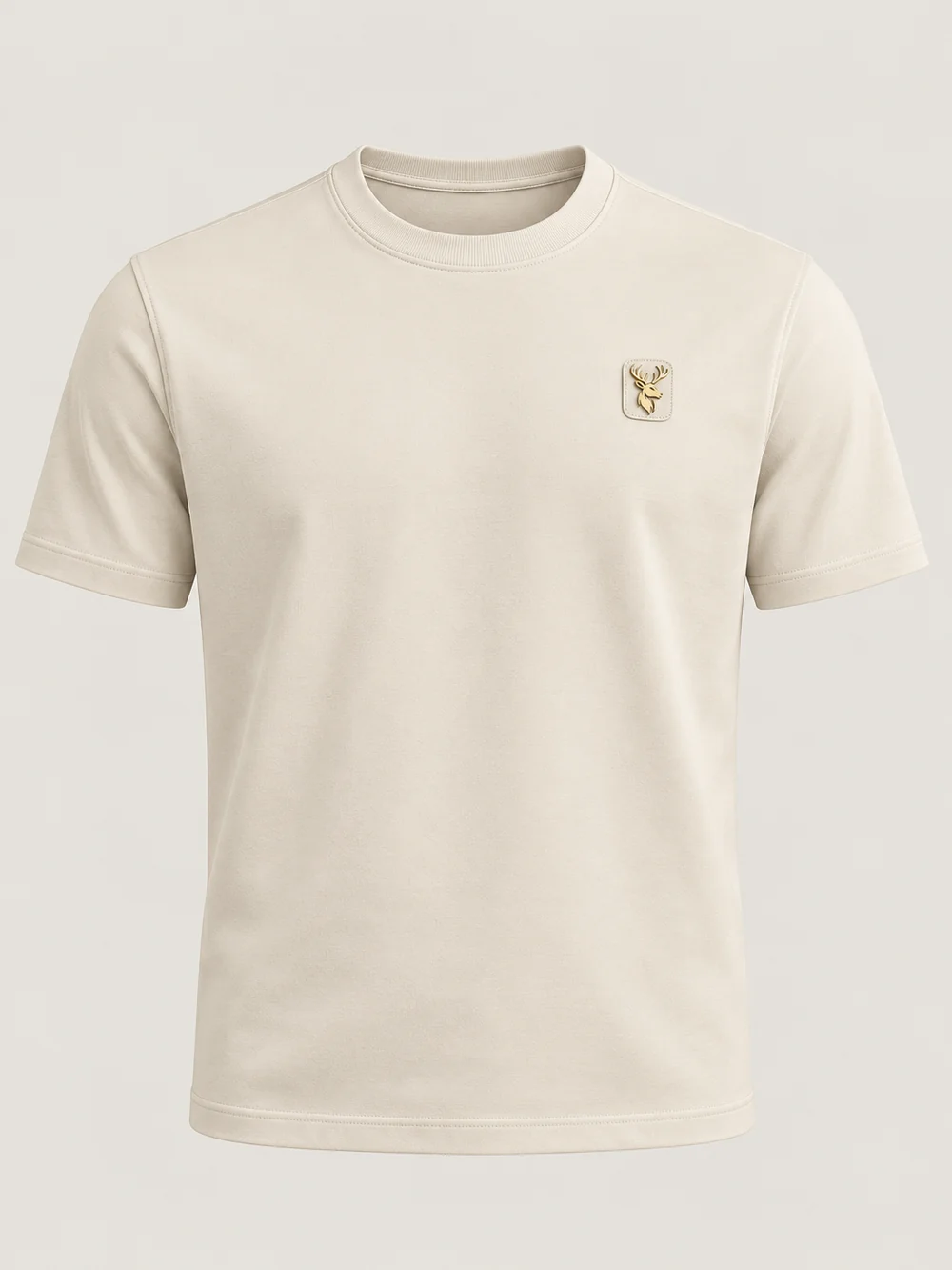 Gold Edition Men's Structured Tee — Bone, Front view