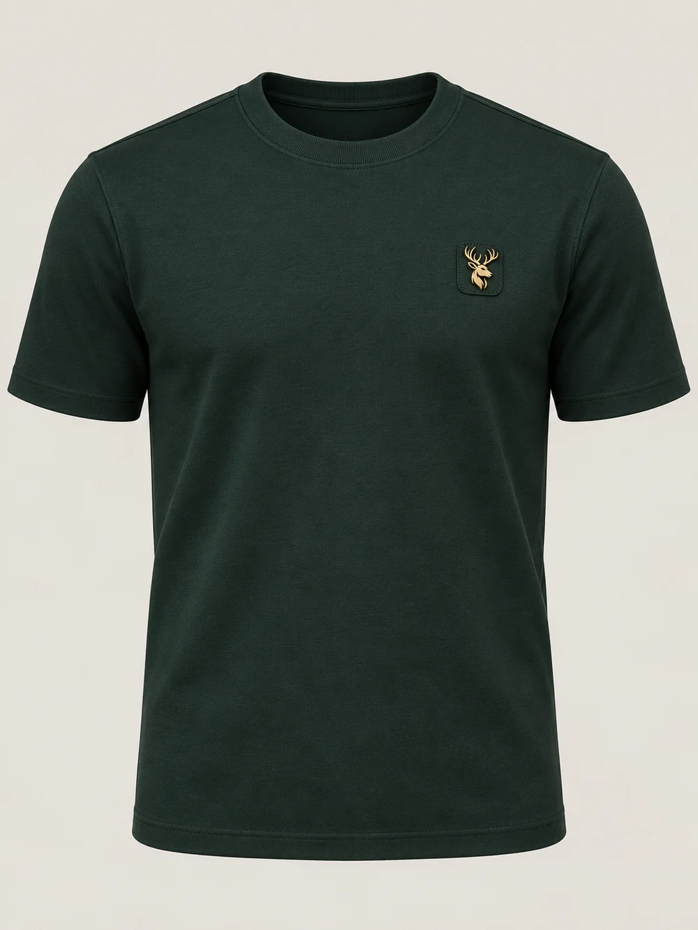 Gold Edition Men's Structured Tee — Deep Forest in Deep Forest, front view