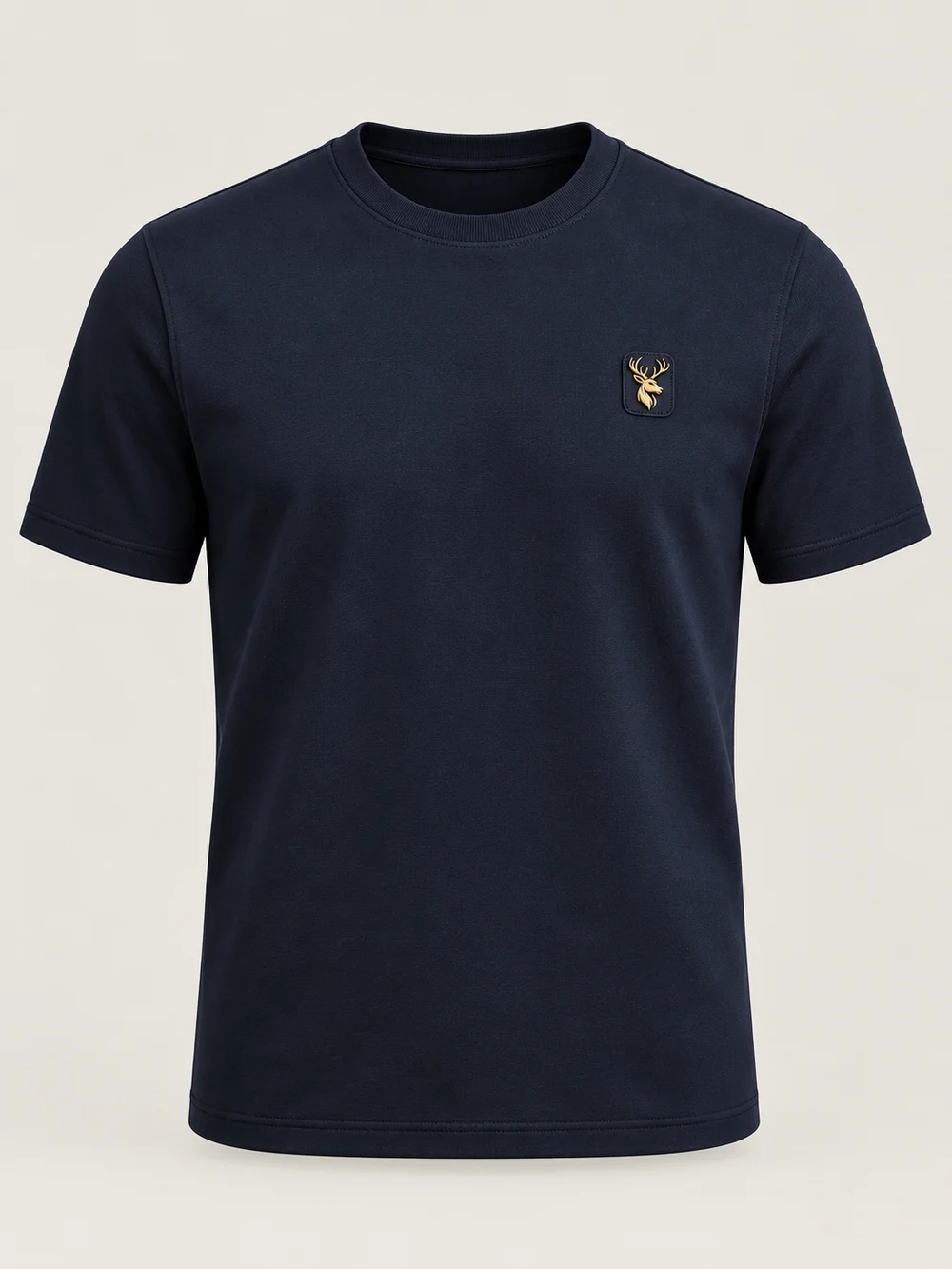 Gold Edition Men's Structured Tee — Midnight Navy in Midnight Navy, front view