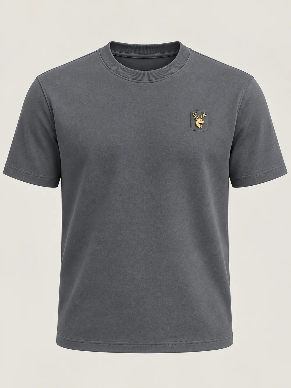 Gold Edition Men's Structured Tee — Slate in Slate, front view