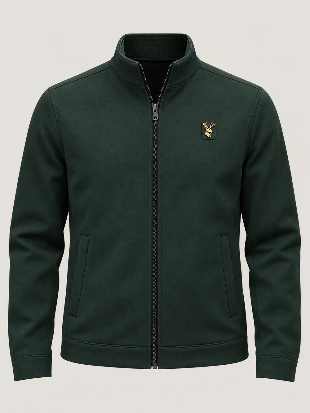 Gold Edition Men's Zip Blouson — Deep Forest in Deep Forest, front view