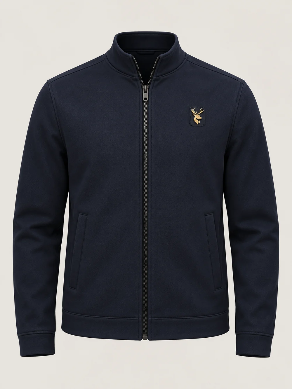 Gold Edition Men's Zip Blouson — Midnight Navy in Midnight Navy, front view