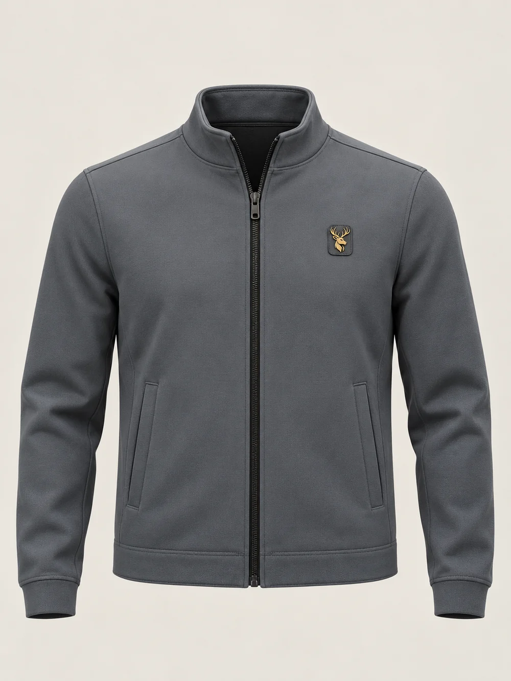 Gold Edition Men's Zip Blouson — Slate in Slate, front view