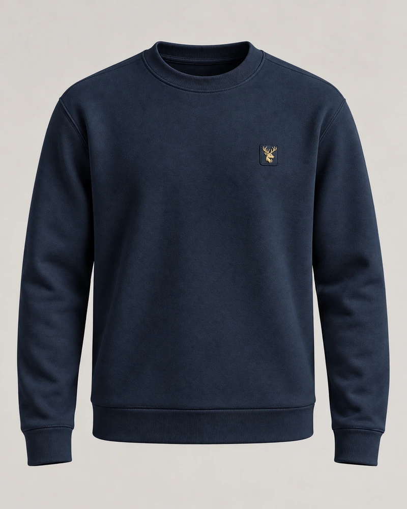 Gold Edition Men's Atelier Architectural Crewneck — Midnight Navy, Original product image