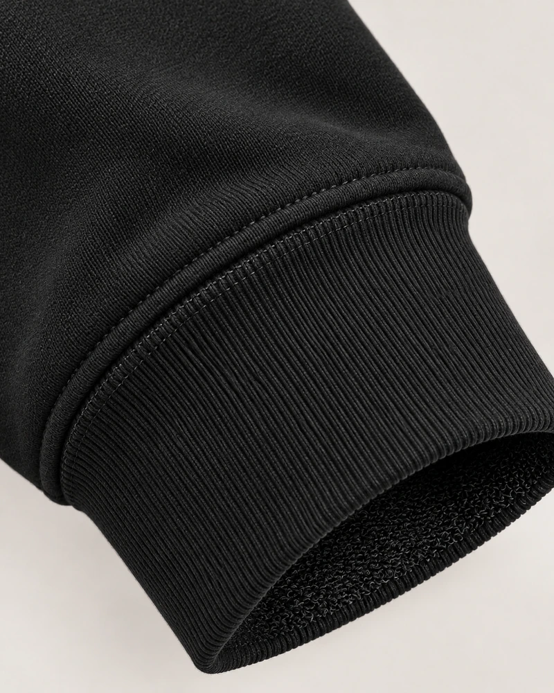 Gold Edition Women's Facet Panelled Crewneck — Black, Detail view