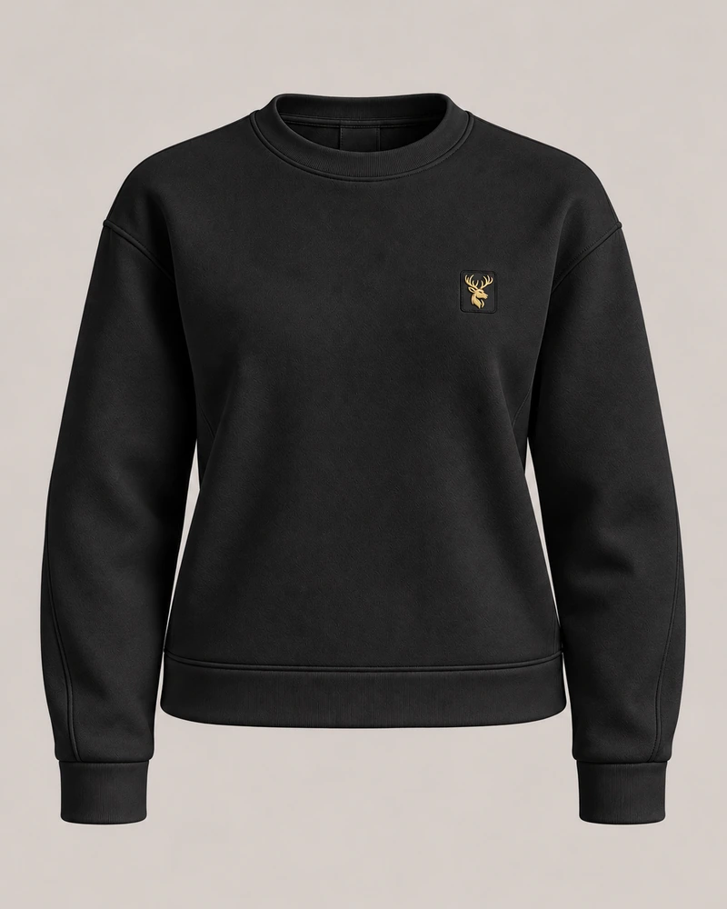 Gold Edition Women's Muse Architectural Crewneck — Black, Original product image