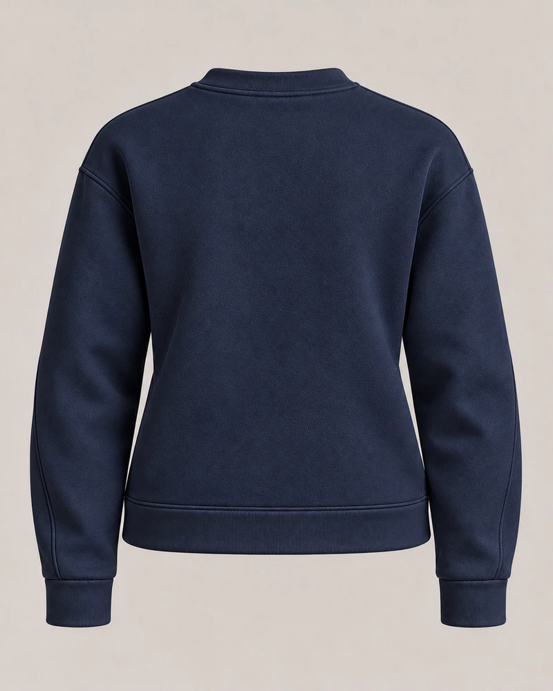 Gold Edition Women's Muse Architectural Crewneck — Midnight Navy, Back view