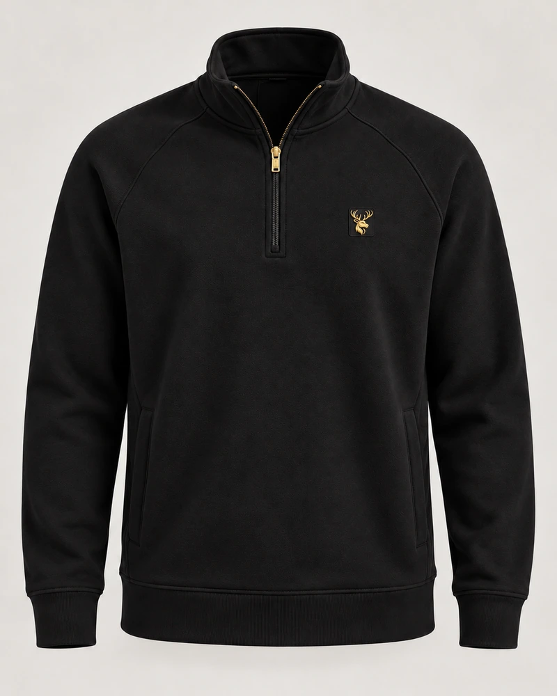 Gold Edition Men's Nocturne Raglan Half-Zip — Black, Original product image