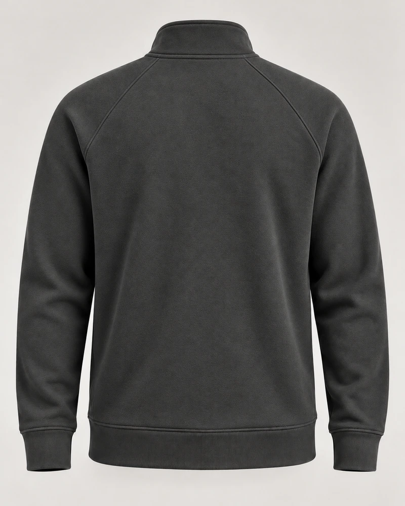 Gold Edition Men's Nocturne Raglan Half-Zip — Charcoal, Back view