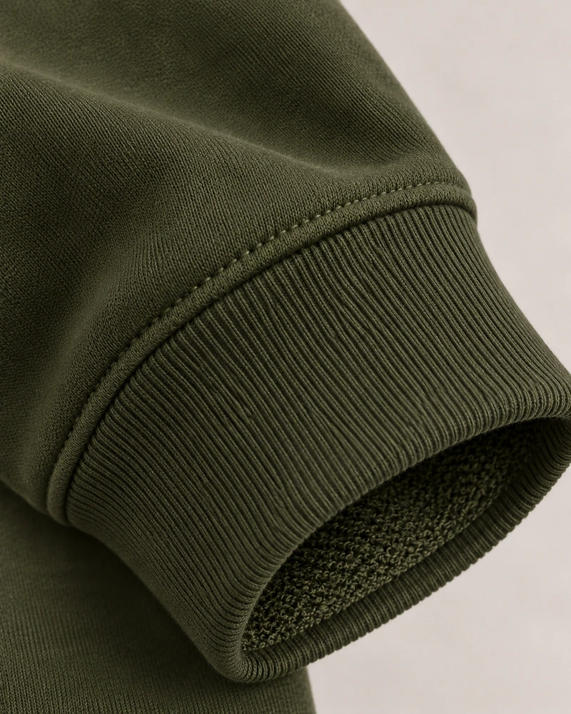 Gold Edition Women's Nocturne Drape Raglan Half-Zip — Dark Olive, Detail view