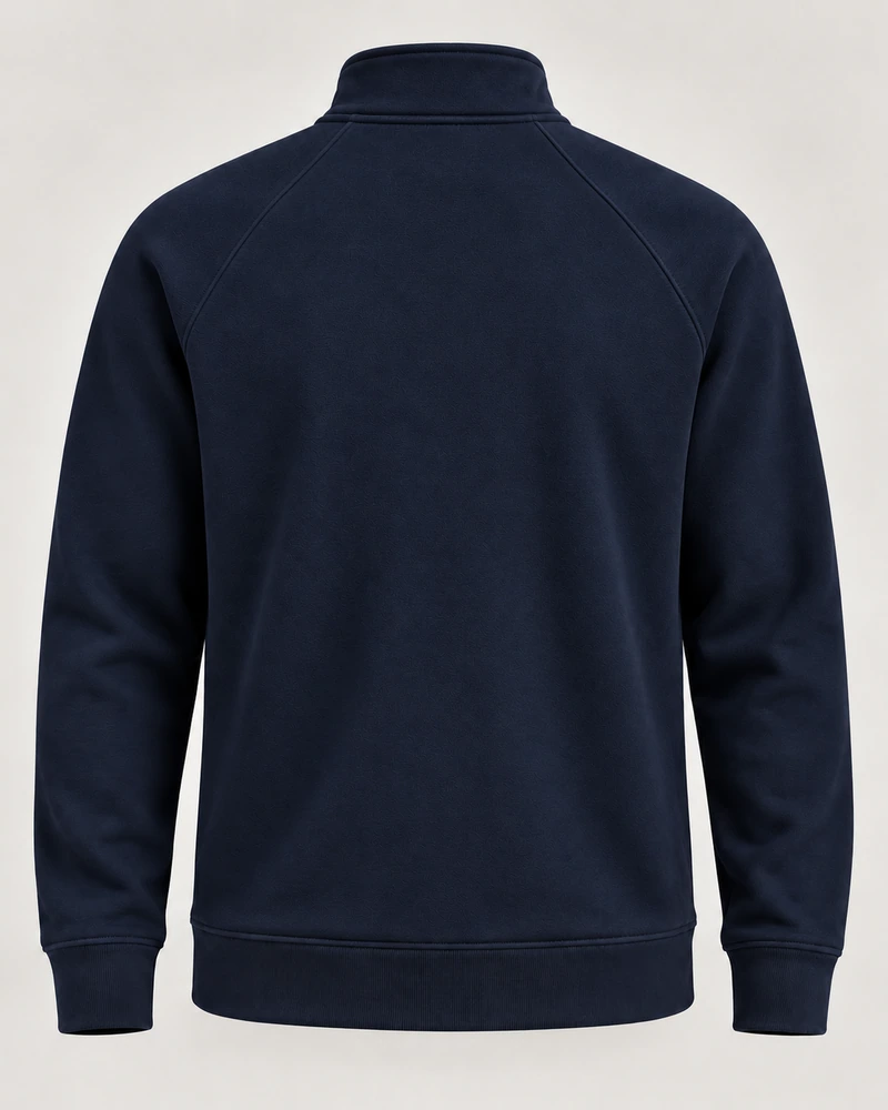 Gold Edition Men's Nocturne Raglan Half-Zip — Midnight Navy, Back view
