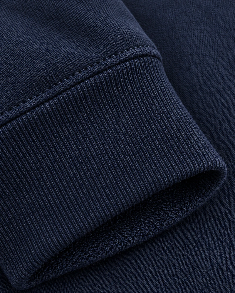 Gold Edition Men's Nocturne Raglan Half-Zip — Midnight Navy, Detail view