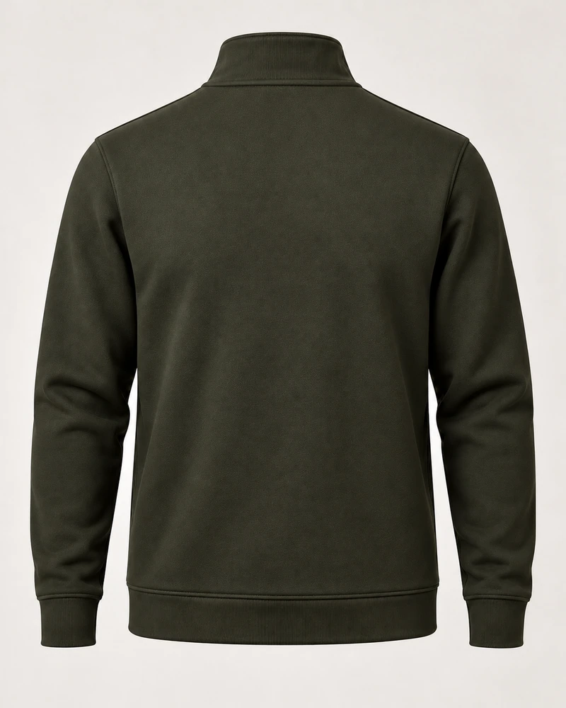 Gold Edition Men's Regent Quarter-Zip — Dark Olive, Back view