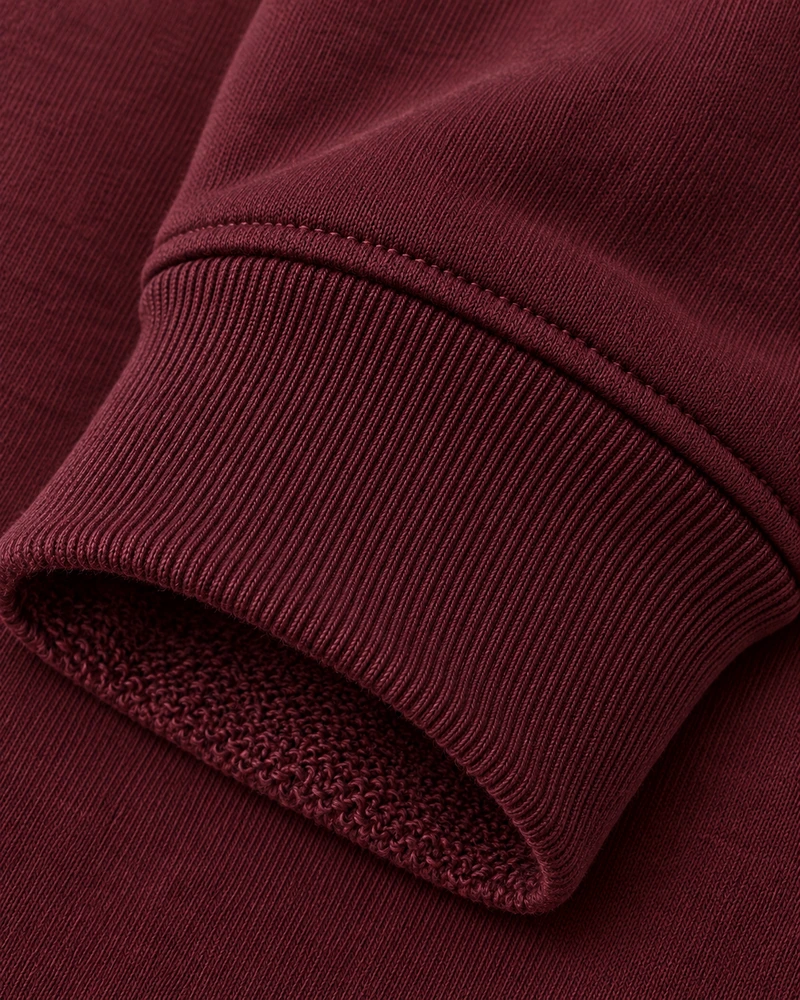 Gold Edition Men's Regent Quarter-Zip — Deep Burgundy, Detail view