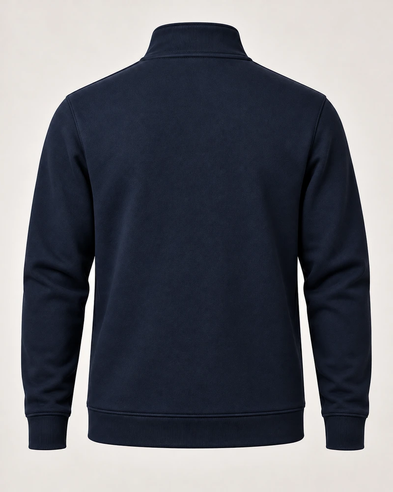 Gold Edition Men's Regent Quarter-Zip — Midnight Navy, Back view
