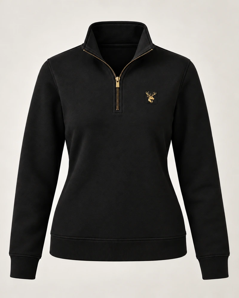 Gold Edition Women's Sovereign Quarter-Zip — Black, Original product image