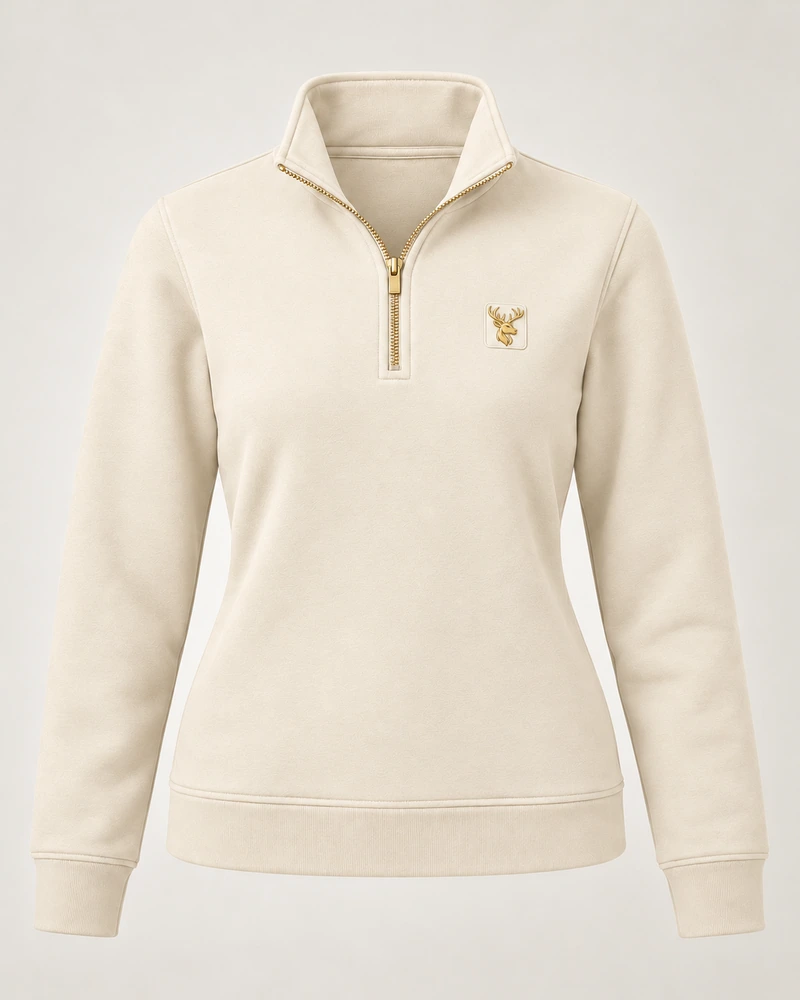 Gold Edition Women's Sovereign Quarter-Zip — Cream, Original product image
