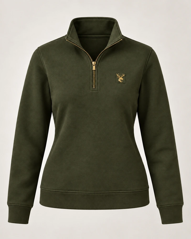 Gold Edition Women's Sovereign Quarter-Zip — Dark Olive, Original product image