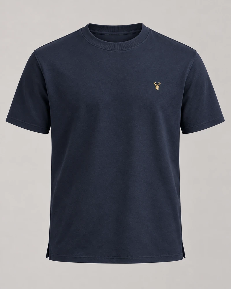 INTERVAL / 01 Men's Trace Interlock Tee — Ink Navy, Original product image
