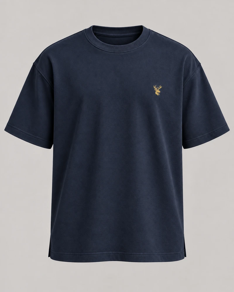 INTERVAL / 01 Unisex Span Relaxed Tee — Ink Navy, Original product image