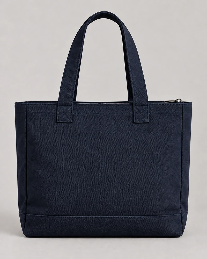 INTERVAL / 01 Unisex Transit Fold Tote — Ink Navy, Back view