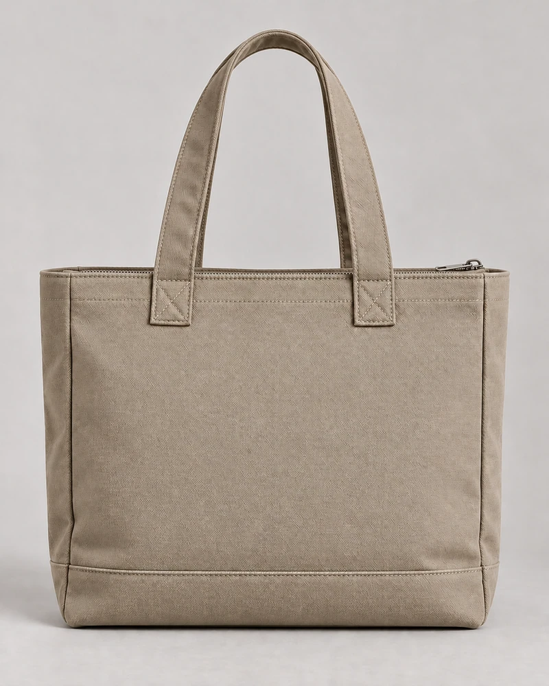 INTERVAL / 01 Unisex Transit Fold Tote — Stone, Back view