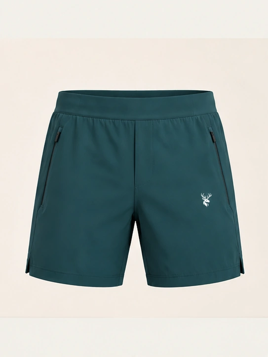 Men’s Range Hybrid Training Short in Petrol, front view