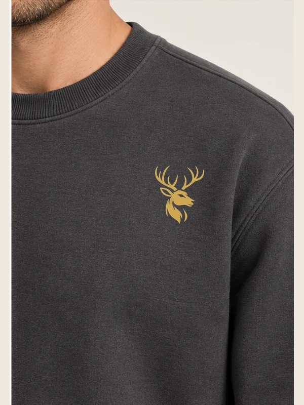 Men's Forge Heavyweight Sweatshirt — Charcoal, Detail view