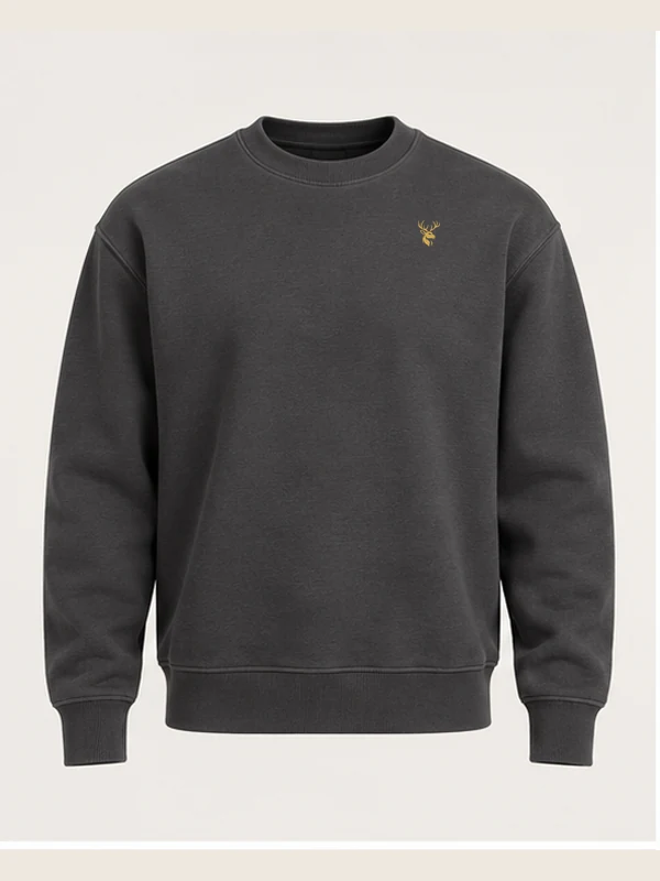 Men's Forge Heavyweight Sweatshirt — Charcoal in Charcoal, front view