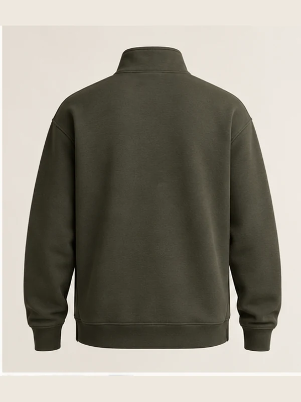 Men's Ridge Half-Zip — Dark Olive, Back view