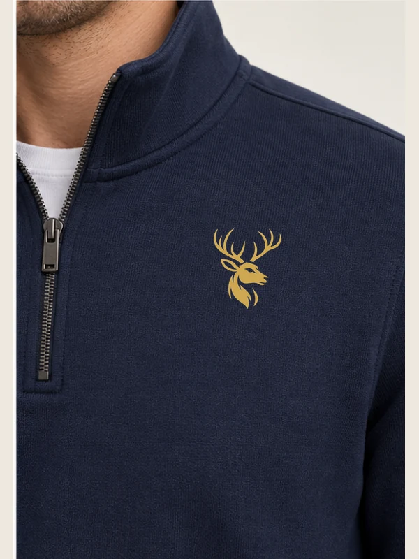 Men's Tempo Quarter-Zip — Navy, Detail view