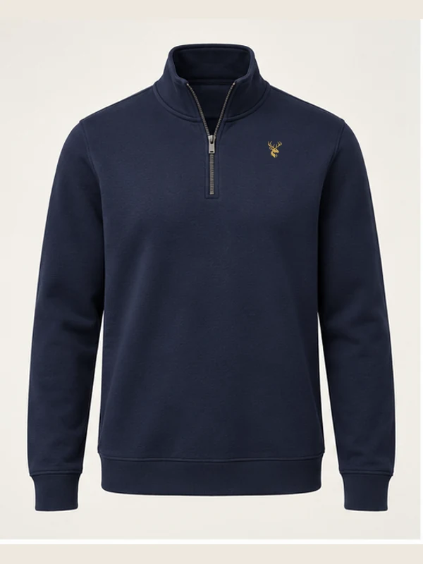 Men's Tempo Quarter-Zip — Navy in Navy, front view