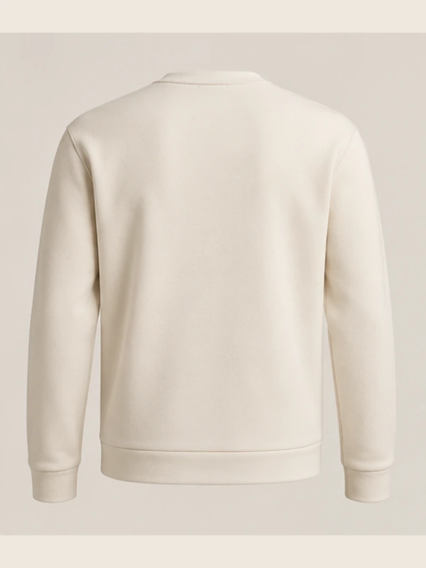 Gold Edition Men's Atelier Architectural Crewneck — Cream, Back view