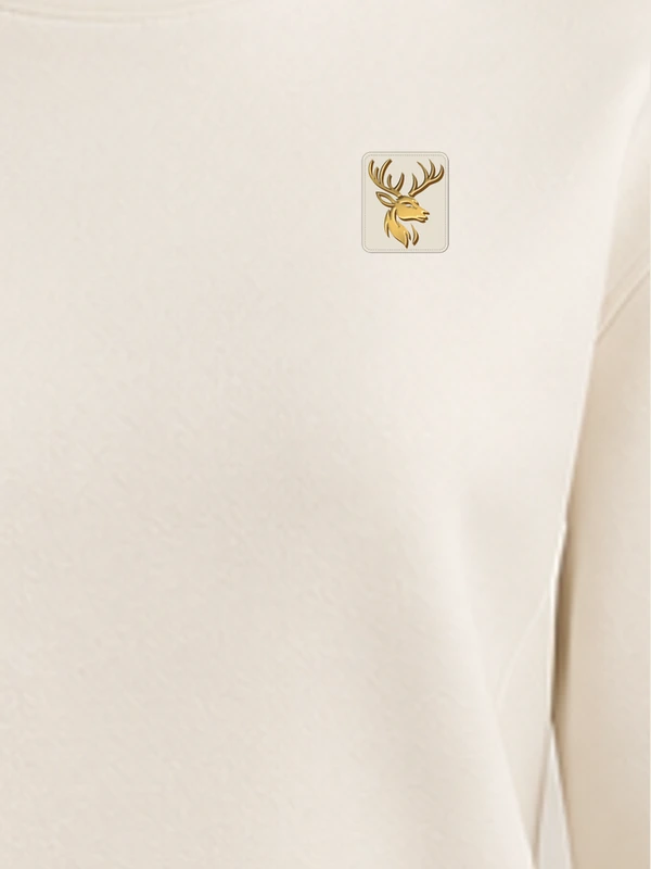 Gold Edition Women's Muse Architectural Crewneck — Cream, Detail view